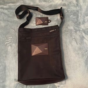 Tumi Laptop Tote Fabric and Leather. Never Used.